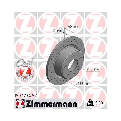 ZIMMERMANN Bremsscheibe SPORT Z 150.1274.52
