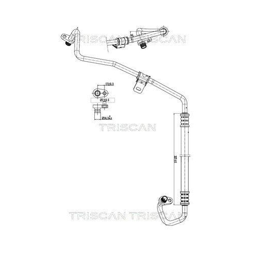 TRISCAN Hochdruck-/Niederdruckleitung, Klimaanlage 9010 28021