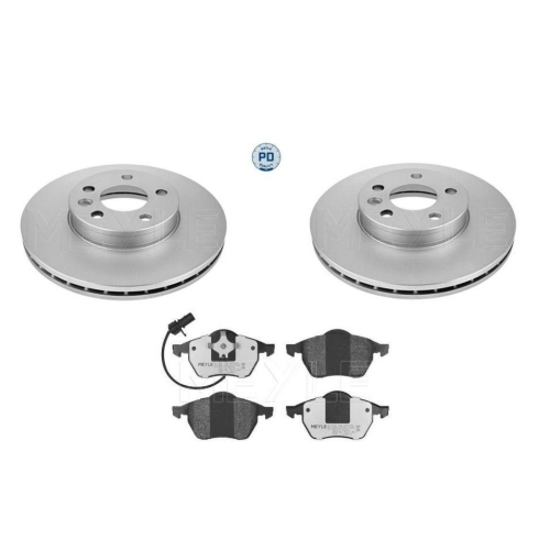 Bremsensatz Meyle Bremsbel&auml;ge + Bremsscheiben 025 218 4919/PD + 183 521 1086/PD