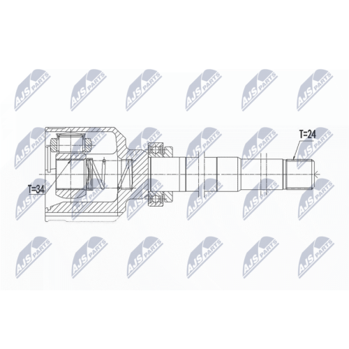 NTY Gelenksatz, Antriebswelle NPW-CT-058