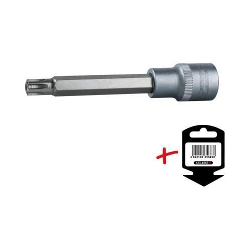 1/2 Zoll Bit-Stecknuss RIBE mit Stirnlochbohrung lang M7 auf H&auml;nger 911.3953-E