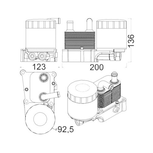 MAHLE &Ouml;lk&uuml;hler, Motor&ouml;l BEHR CLC 191 000S