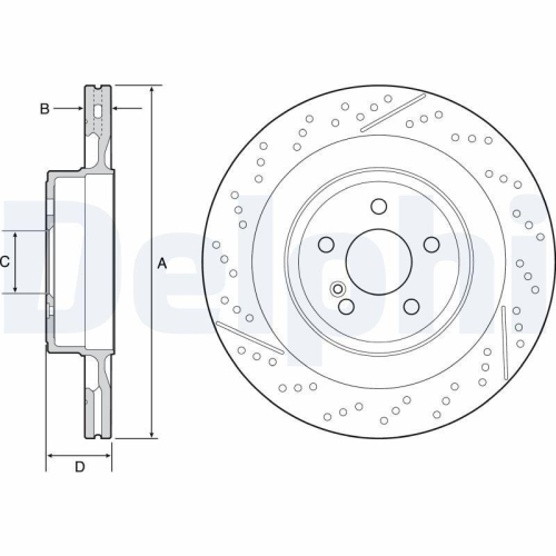 DELPHI Bremsscheibe BG9118C