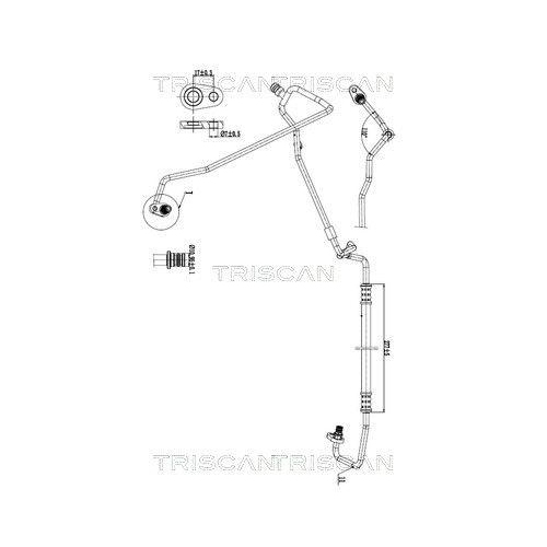 TRISCAN Hochdruck-/Niederdruckleitung, Klimaanlage 9010 28046