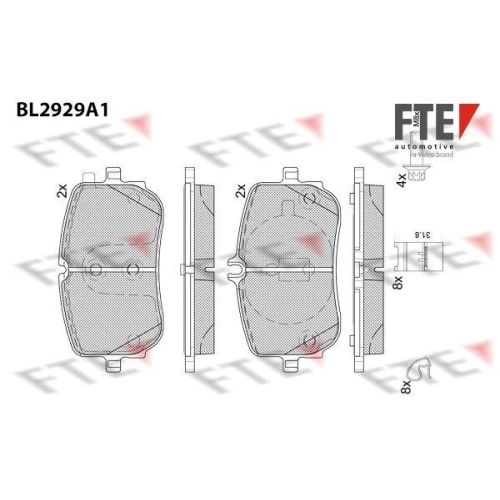 FTE Bremsbelagsatz, Scheibenbremse