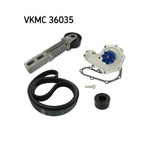 SKF Wasserpumpe + Keilrippenriemensatz VKMC 36035