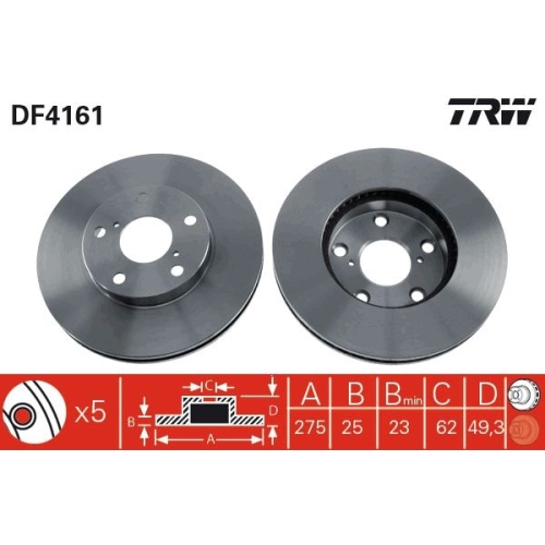 TRW Bremsscheibe DF4161