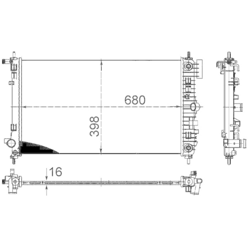 MAHLE Kühler, Motorkühlung BEHR *** PREMIUM LINE *** CR 1098 000P