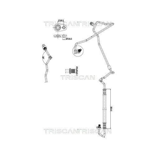 TRISCAN Hochdruck-/Niederdruckleitung, Klimaanlage 9010 28076