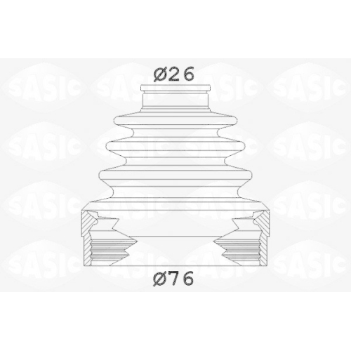 SASIC Faltenbalgsatz, Antriebswelle