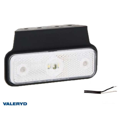 LED Positionsleuchte Valeryd 118x60x30 wei&szlig; 12-30V mit 450mm Kabel Anh&auml;nger