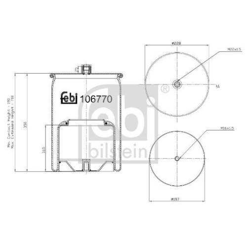 FEBI BILSTEIN Federbalg, Luftfederung 106770