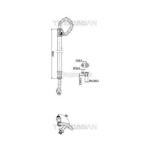 TRISCAN Hochdruck-/Niederdruckleitung, Klimaanlage 9010 28025