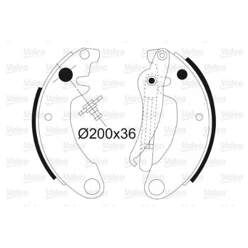 VALEO Bremsbackensatz 562098