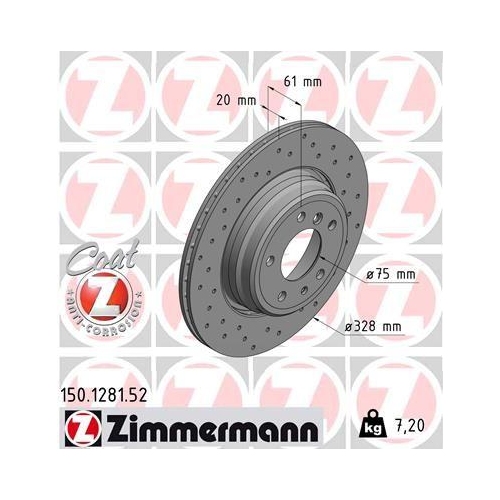 ZIMMERMANN Bremsscheibe SPORT Z 150.1281.52