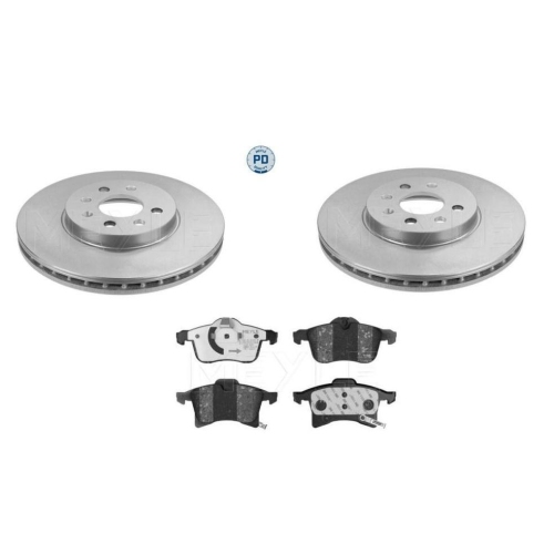 Bremsensatz Meyle Bremsbel&auml;ge + Bremsscheiben 025 283 3219/PD + 615 521 0012/PD