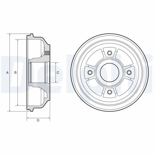 DELPHI Bremstrommel BF659