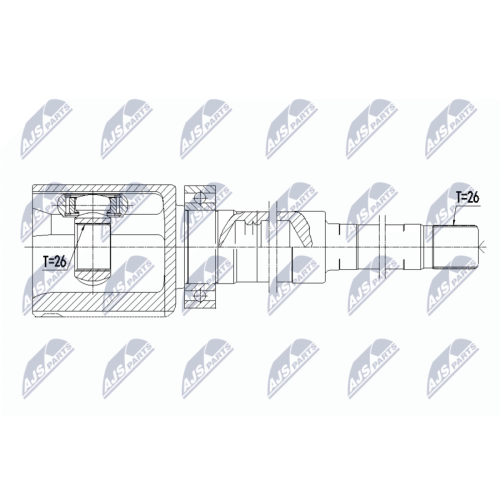 NTY Gelenksatz, Antriebswelle NPW-VV-082