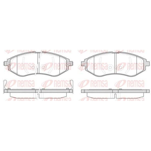 REMSA Bremsbelagsatz, Scheibenbremse 0986.02