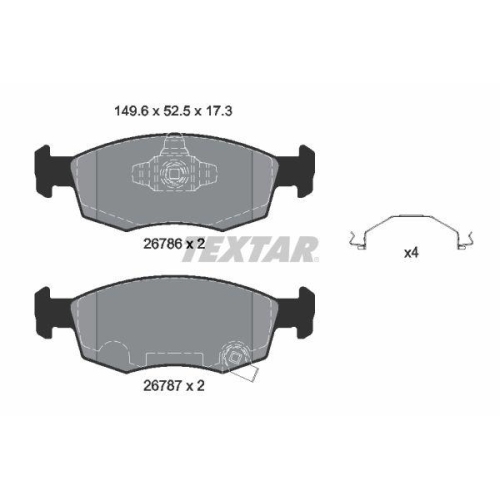 TEXTAR Bremsbelagsatz, Scheibenbremse Q+ 2678601