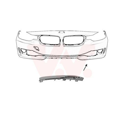 VAN WEZEL Zier-/Schutzleiste, K&uuml;hlergitter ** Equipart ** 0693583