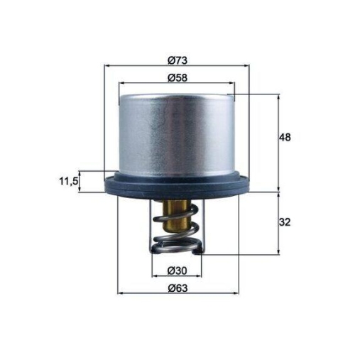 MAHLE Thermostat, K&uuml;hlmittel BEHR THD 5 75