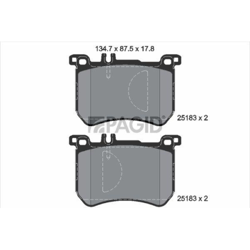 PAGID Bremsbelagsatz, Scheibenbremse T2188N