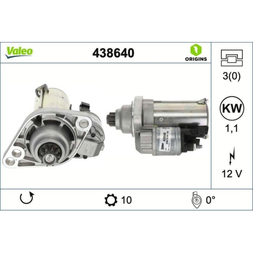 VALEO Starter VALEO ORIGINS 438640