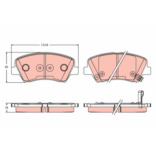 TRW Bremsbelagsatz, Scheibenbremse GDB3552