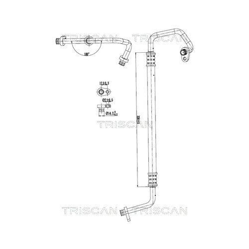TRISCAN Hochdruck-/Niederdruckleitung, Klimaanlage 9010 28047