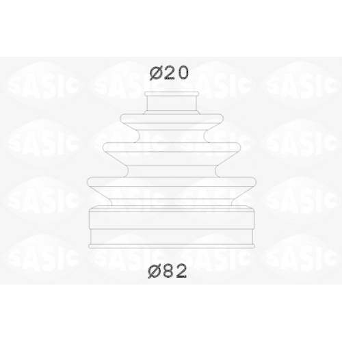 SASIC Faltenbalgsatz, Antriebswelle 2003417