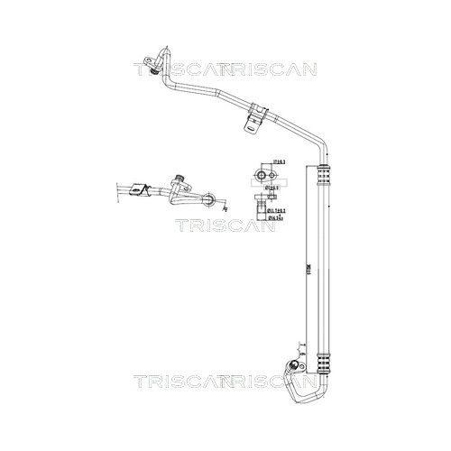 TRISCAN Hochdruck-/Niederdruckleitung, Klimaanlage 9010 28016
