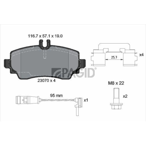 PAGID Bremsbelagsatz, Scheibenbremse T5168N