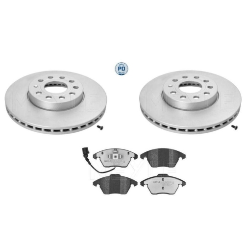 Bremsensatz Meyle Bremsbel&auml;ge + Bremsscheiben 025 235 8720/PD+183 521 1045/PD