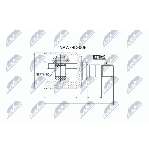 NTY Gelenksatz, Antriebswelle NPW-HD-006