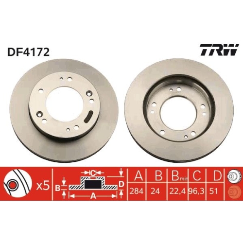 TRW Bremsscheibe DF4172