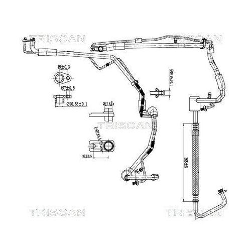 TRISCAN Hochdruck-/Niederdruckleitung, Klimaanlage 9010 28098