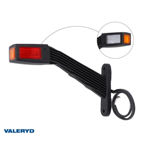 LED Begrenzungsleuchte Fristom L 120x128x37,5mm 12-36V 3-funktional, 0,3m kabel