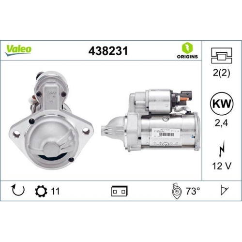 VALEO Starter VALEO ORIGINS - NEW O.E. TECHNOLOGIE 438231
