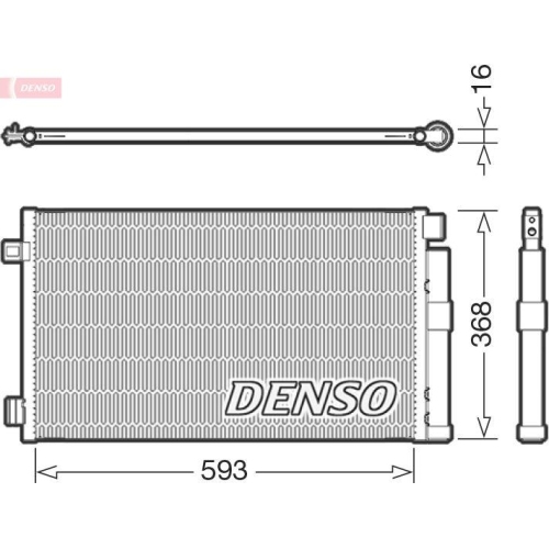 DENSO Kondensator, Klimaanlage DCN09147