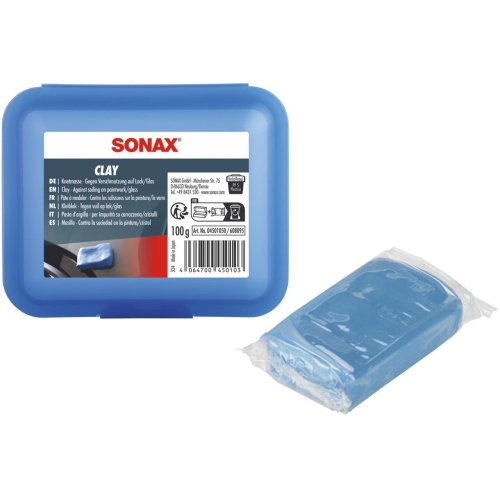 SONAX Clay Reinigungsknete 100 g Lack Reiniger Knete Knetmasse blau 04501050