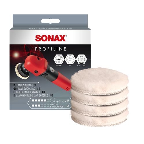 SONAX Aufsatz, Poliermaschine LammwollPad 80 D/GB/F/E