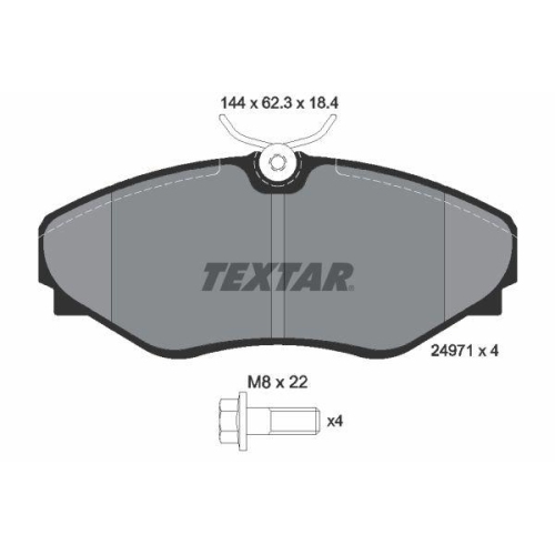 TEXTAR Bremsbelagsatz, Scheibenbremse 2497101