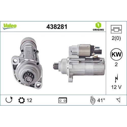 VALEO Starter VALEO ORIGINS - NEW O.E. TECHNOLOGIE 438281