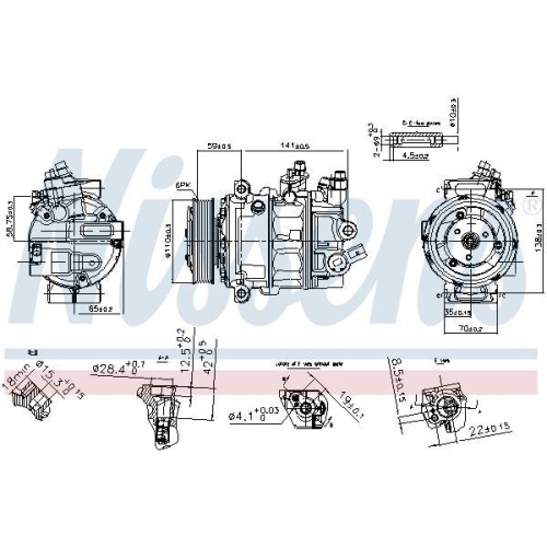 NISSENS Kompressor, Klimaanlage ** FIRST FIT ** 890754