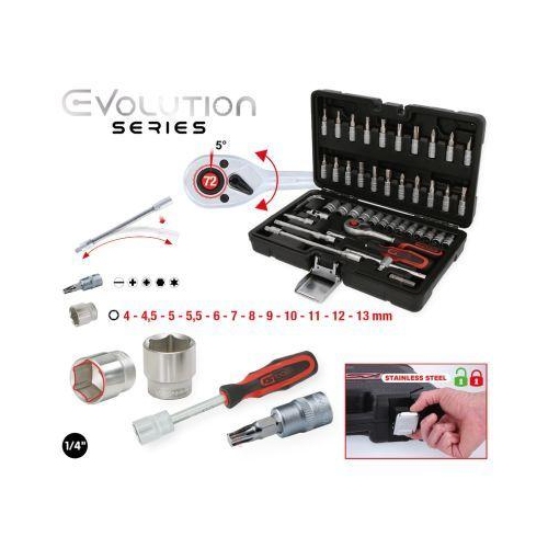 1/4 Zoll Steckschl&uuml;ssel-Satz, 48-tlg KS TOOLS 917.0648