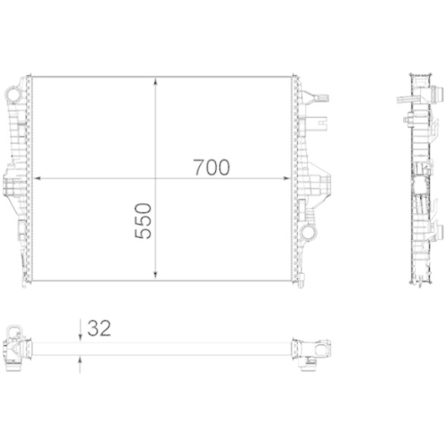 MAHLE Kühler, Motorkühlung BEHR *** PREMIUM LINE *** CR 1183 000P