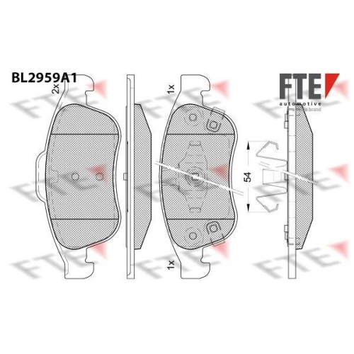 FTE Bremsbelagsatz, Scheibenbremse