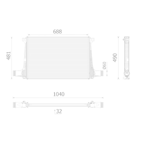 MAHLE Ladeluftkühler BEHR *** PREMIUM LINE ***