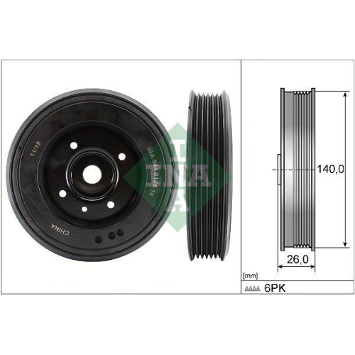 Schaeffler INA Riemenscheibe, Kurbelwelle 544 0158 10